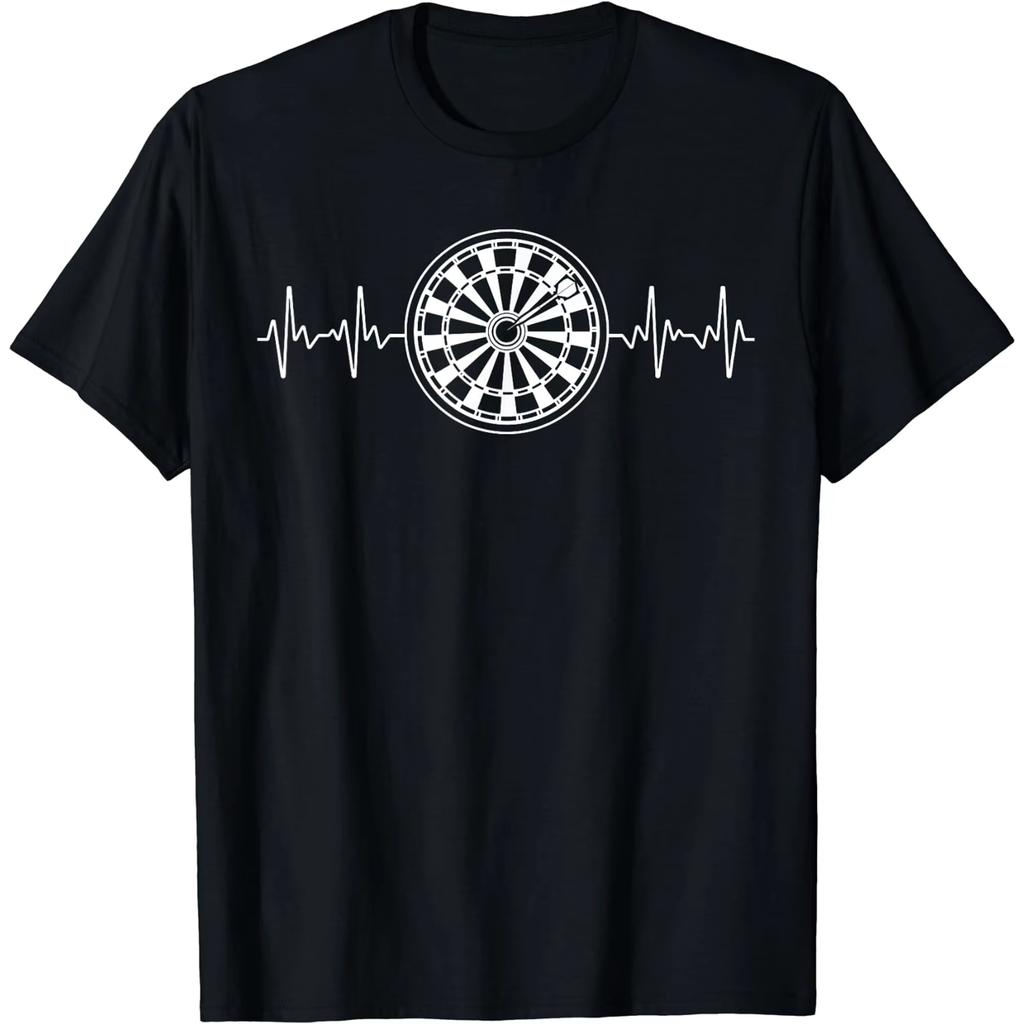 2026 Player Heartbeat Cool Darts Unisexs TShirt Oversize Top Crew Neck Comfortable and loose Unisexs and WOMENs Tshirts