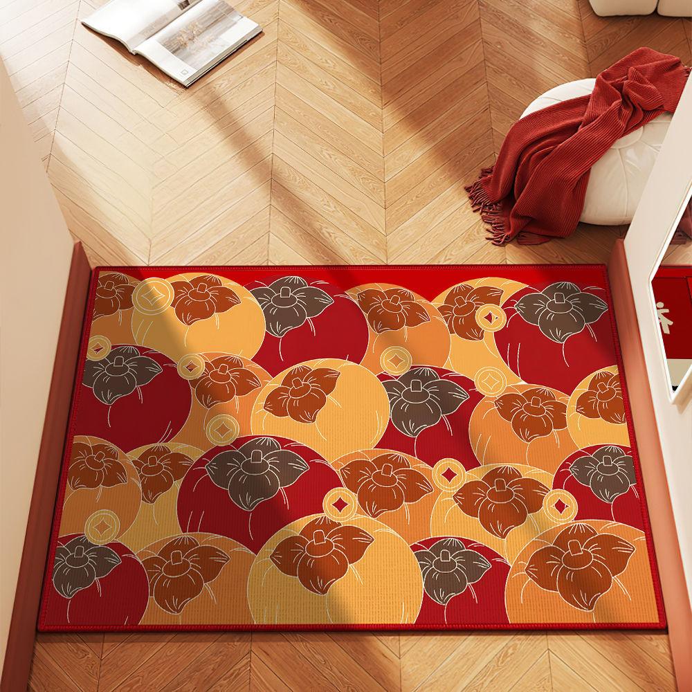 

New Chinese New Year S Entry Door Floor Mat, Dirt-Resistant Absorbent Foot Pad At The Entrance Of The Entrance, Household Non-Slip Crystal Velvet Foot 40 * 60cm (crystal velvet) китайский красный