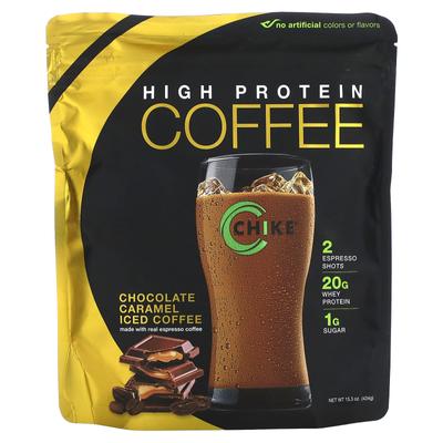 High Protein Iced Coffee, Chocolate Caramel, 15.3 Oz (434 G)