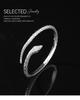 Sterling Silver Snake-Shaped Open Bangle - Unique 999 Fine Silver Jewelry Design