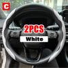 Car Universal 38cm Carbon Fiber Car Steering Wheel Cover Non-slip Card Cover Auto Steering Wheel Handle Booster Protective Cover