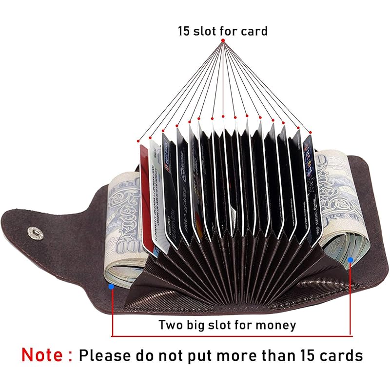 Stealodeal Dark Brown Leather Credit Card Holder Security Travel Wallet коричневый