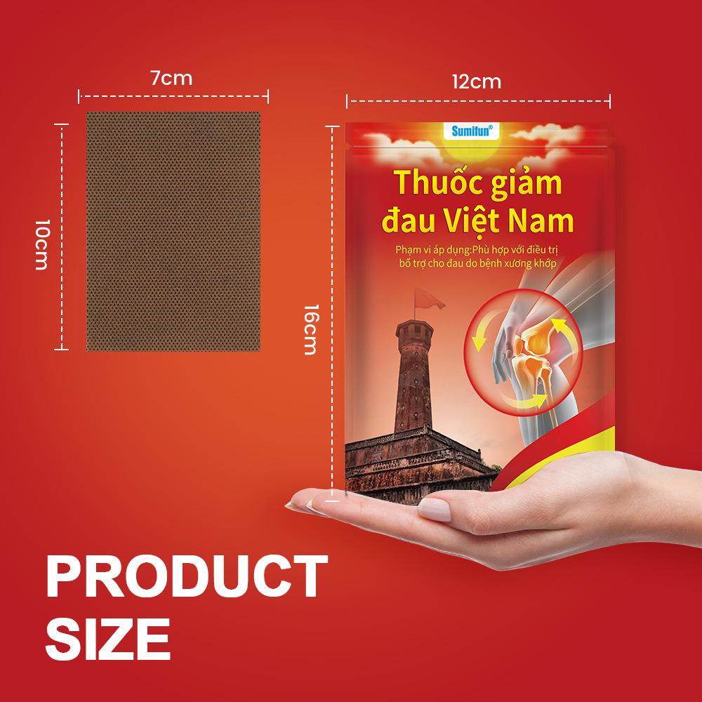 Sumifun40PCS Vietnam Relief Fatigue Herbal Knee Patch Support Muscle Maximum Strength for A Temporary Relief  Adhesive Heat Relax Calf Foot Cramps