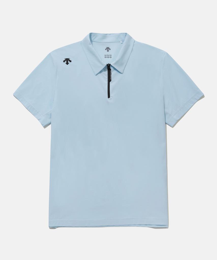 DESCENTE Training Cooling Tricot Polo Short Sleeve T-Shirt Blue Sr211Tps41
