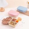 Flip-Top Divided Lunch Box, Microwave Safe Plastic Bento Box for Kids & Adults