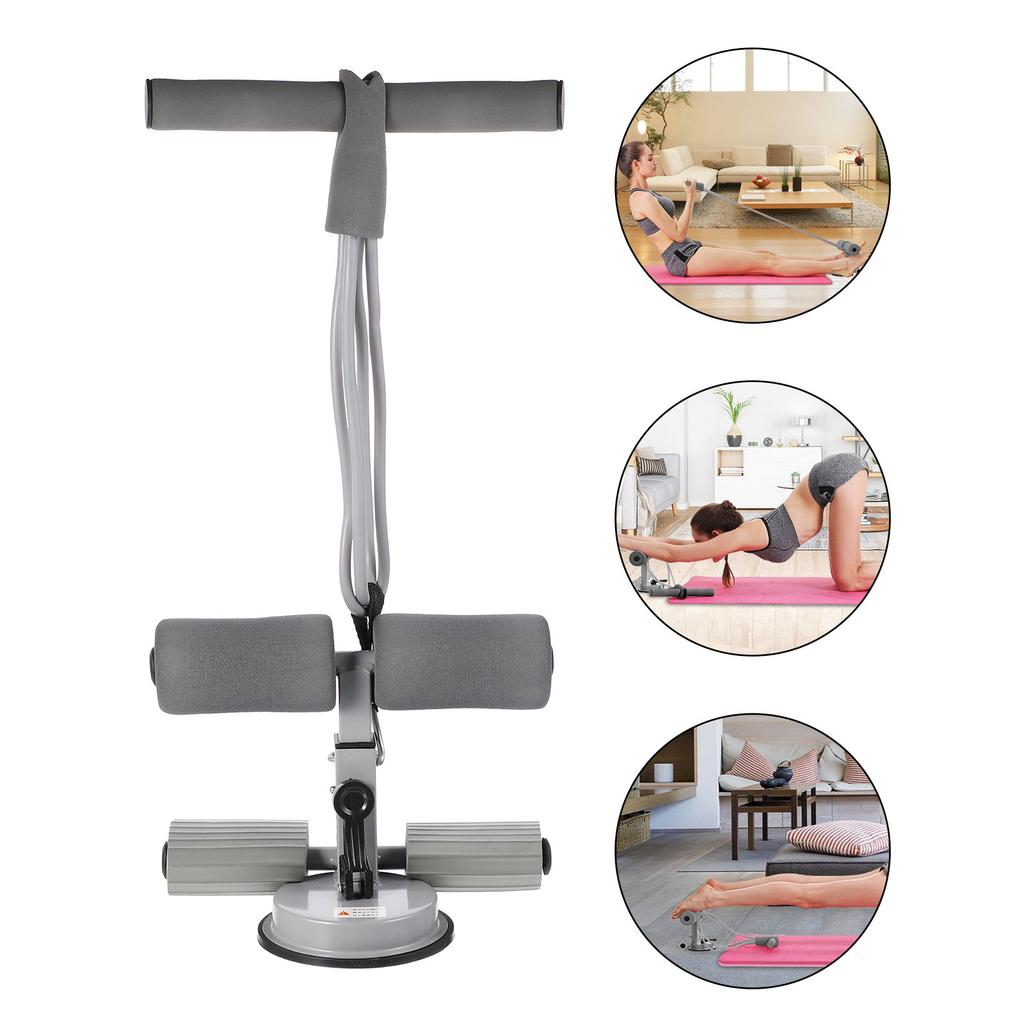 Auxiliary Belly Fitness Equipment Device Abdomen Exerciser Floor Push Up Bar Sit-up Assist Suction Cup