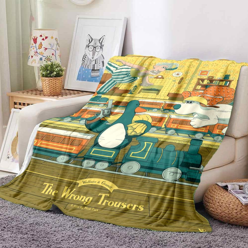 Wallace Gromit Blanket, High quality Comfortable for All Seasons, Home Decor, Warmth and Comfort