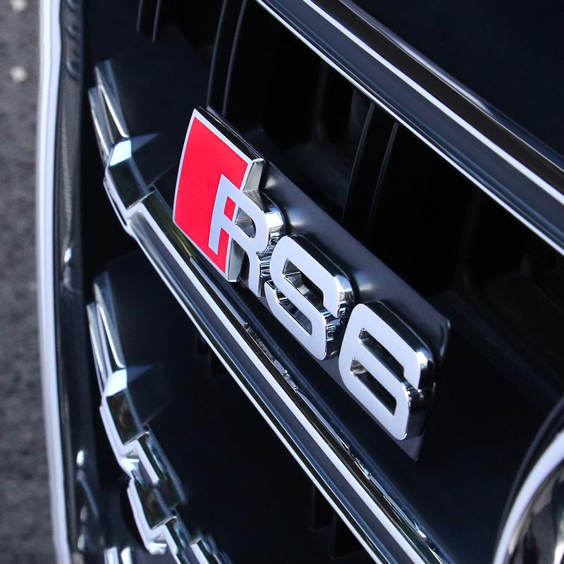Car Honeycomb Grille Emblem Sticker Car Displacement Badge For 22 A3 A4 A6 Q5 A5 A1 Q3 Q7 A7 TT Q2 SQ5 RSQ3 RSQ8 S3 S4 RS5 RS6