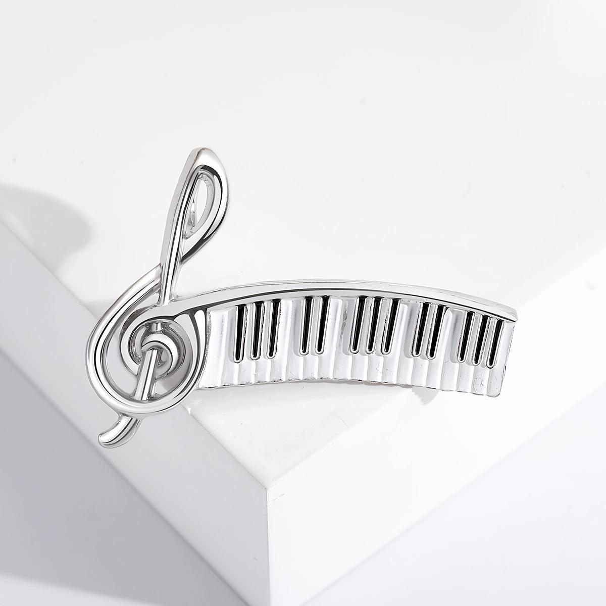 

Music Lover s Creative Piano Musical Note Brooch, Compact and Elegant Artistic Instrument Pin for Women, Men, and s - Safety Pin with Button Closure