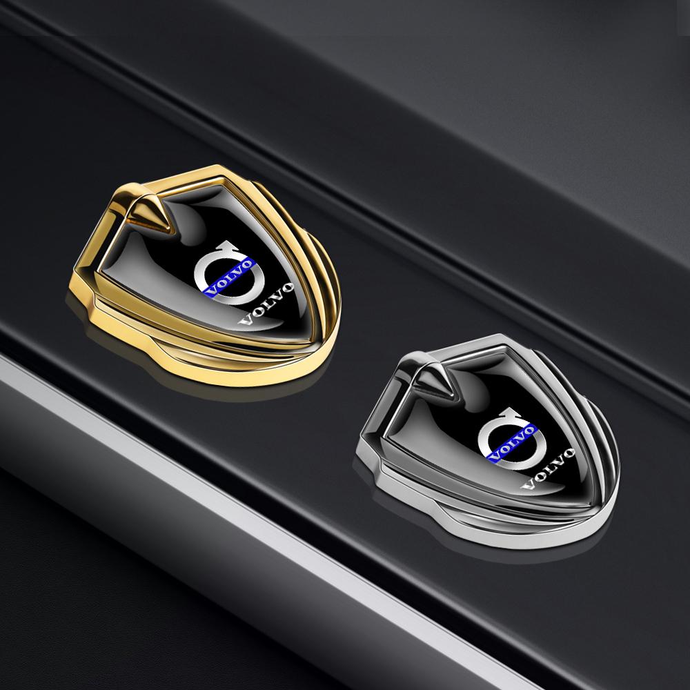 3D Metallsköld Styling Bilemblem Klistermärke Auto Sidofönster Kaross Dekorering för Volvo Rdesign XC90 S60 XC60 V70 S80 S40 V50 V40