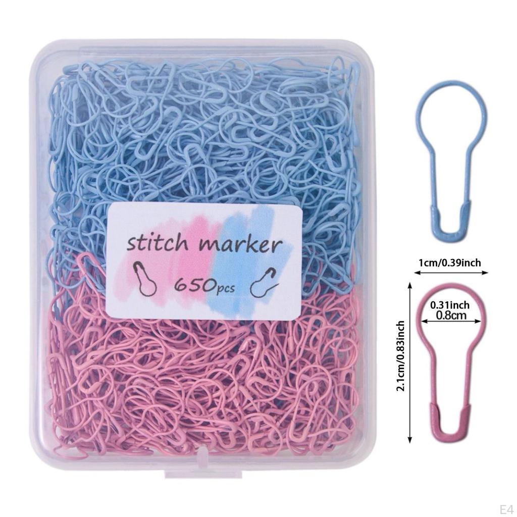 650 Pieces Stitch Markers Knitting Bulb Pins Colorful Large Quantity Crochet for DIY