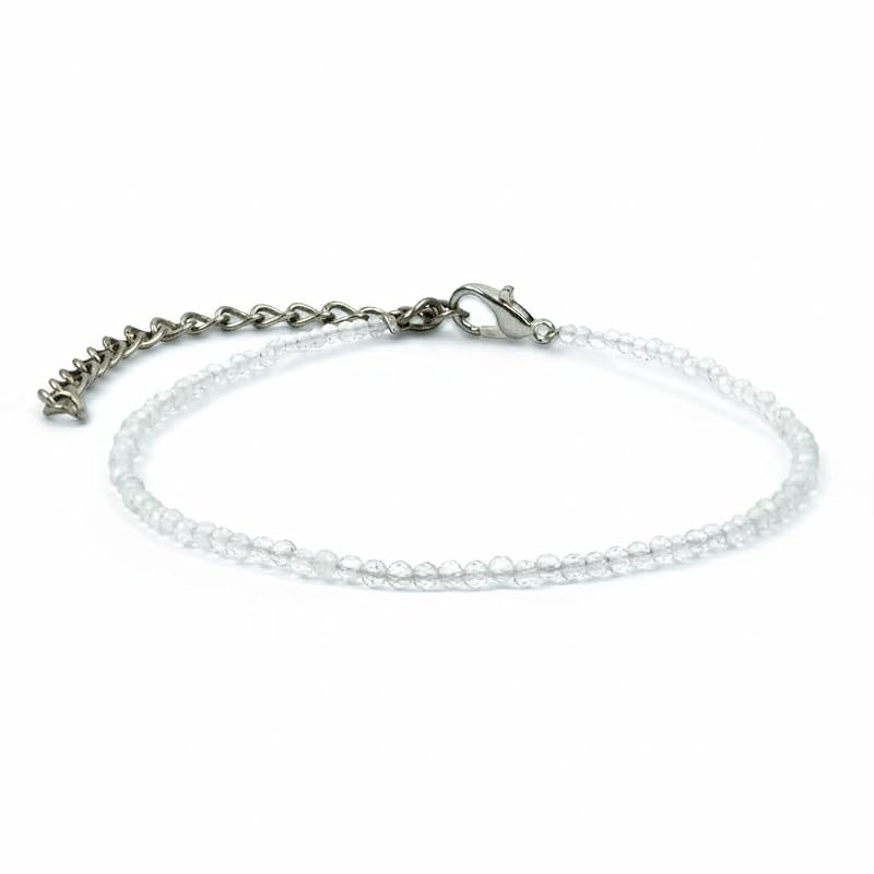 Astrotalk Clear Quartz Anklet | Master Healer Stone for Energy, Focus & Positivity | Clear Quartz Anklet for Women | Bes