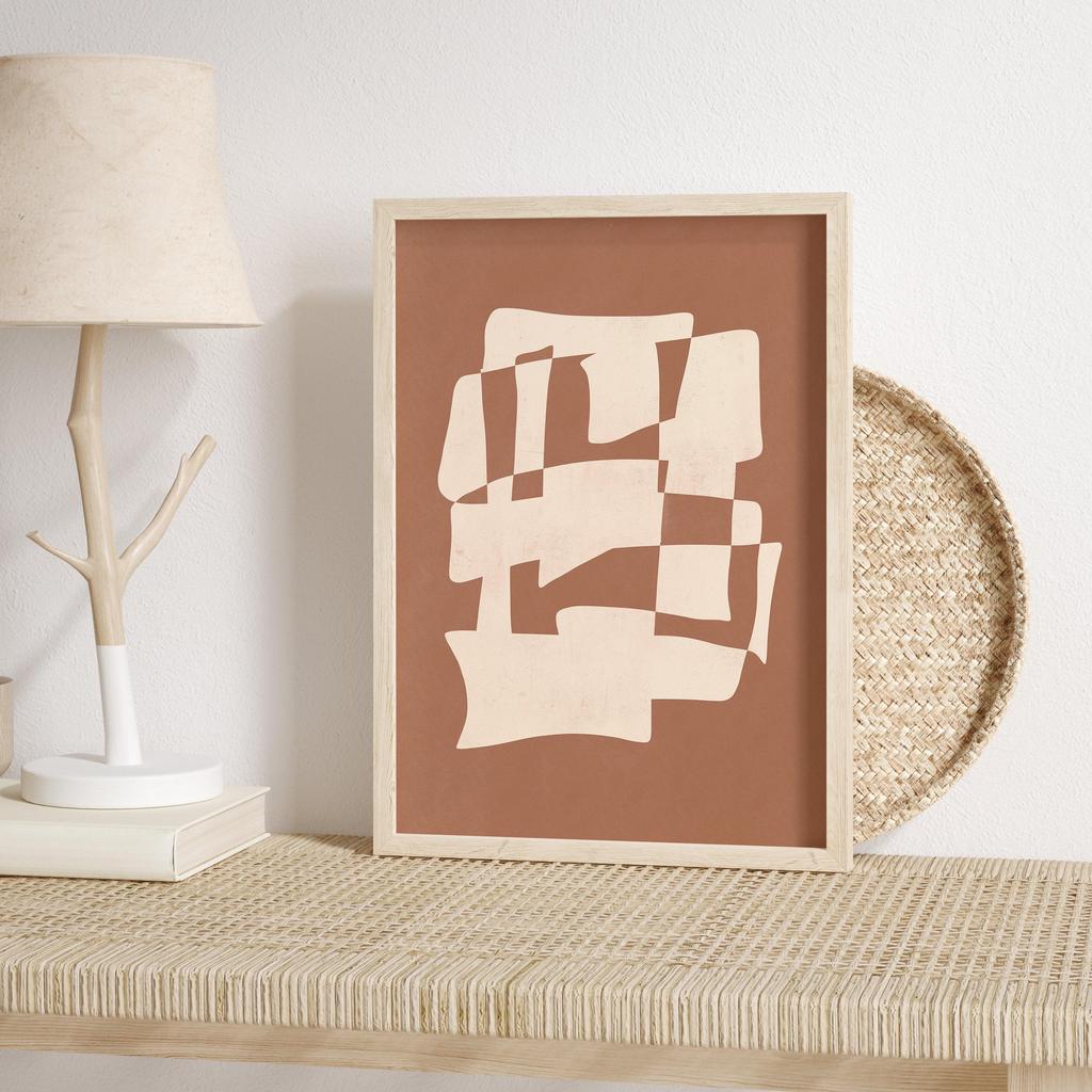 Minimalist Abstract Folk Art Prints, Colourful Bohemian Botanical Canvas Prints for Home, Bedroom, Living Room,Office,Decoration