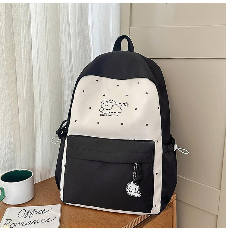 Schoolbag Cute College Style School Bag Female Korean ins Versatile Girl Heart Primary and Secondary School Students Grades 1-1 Lightweight Backpack