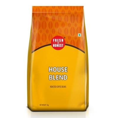 תערובת הבית טרייה וכנה | פולי קפה קלויים | קלייה בינונית-כהה | רובוסטה | 1 קילוגרם