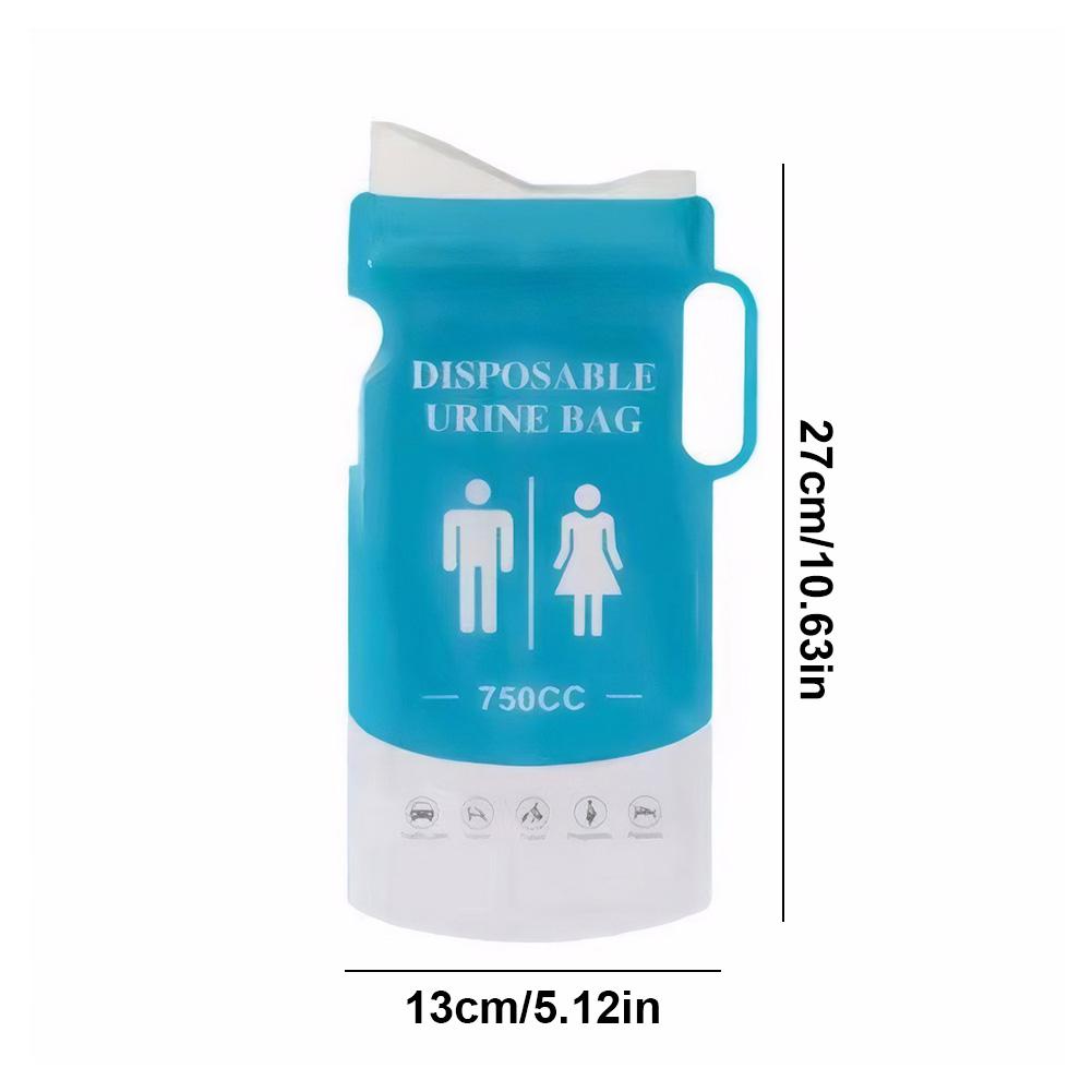 Portable Emergency Urinal Bags 800ML Disposable Travel Vomit Bag with Handle Outdoor Camping Mobile Toilet Pee Bag for Men Women
