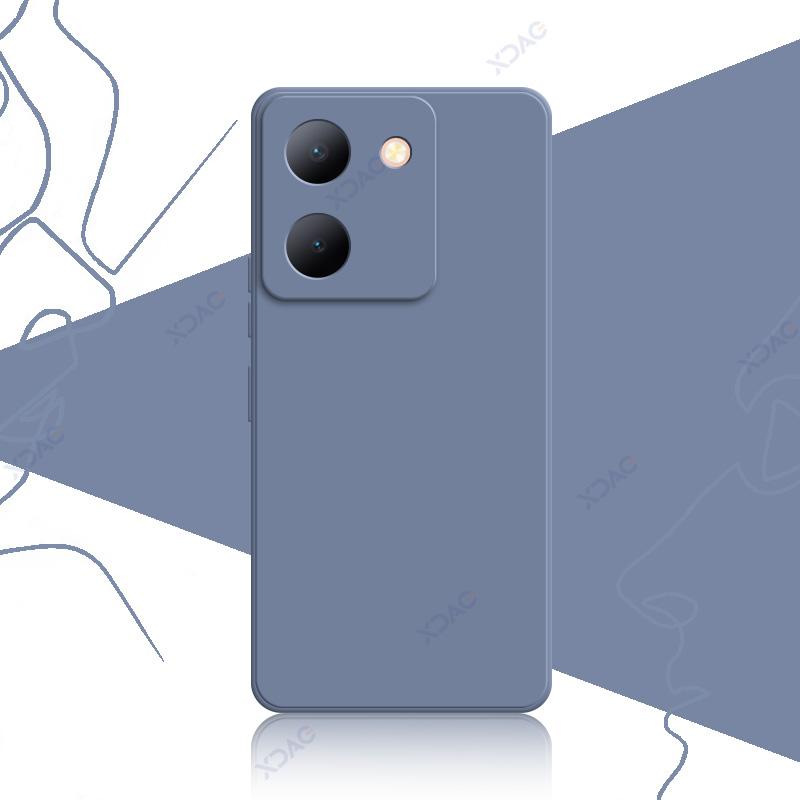 

Роскошные квадратные жидкие силиконовые чехлы для VIVO Y36 V2247 4G V2248 5G 6.64 VIVOY36 360 мягкие чехлы для телефонов водонепроницаемые сумки vivo Y36 серый