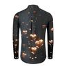 Men'S Casual Loose Fitting Long Sleeved Shirt Fashionable Lapel Shirt Top