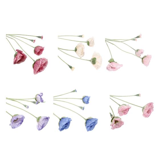 Artificial Flowers Faux Silk Flower Branch with Stems Real Touch Fake Flower Arrangement for Spring Home Kitchen Table Decor