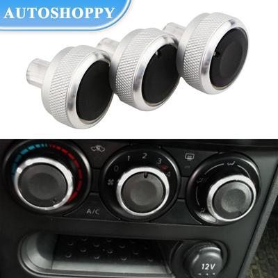 Pro Nissan Qashqai 2012 Knoflík klimatizace z hliníkové slitiny 3ks/sada Knoflík AC Knoflík ovládání topení Knoflík spínače tlačítka Styl auta