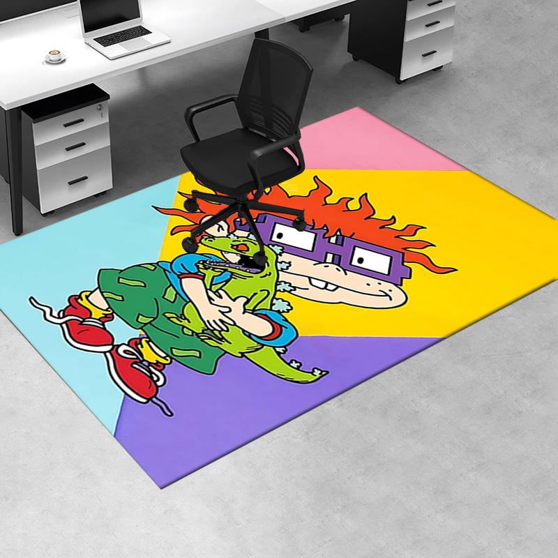Tappetino per sedia Rugrats Rug: Stampa Cartone Animato Vivace per Arredamento Casa, Tappeto per Ufficio, Idea Regalo