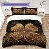 Leaf Pattern Bedding uilt Set uilt Cover Pillowcase Home Decoration Birthday Gift (1 * duvet cover + 2 * pillowcase  without core)62