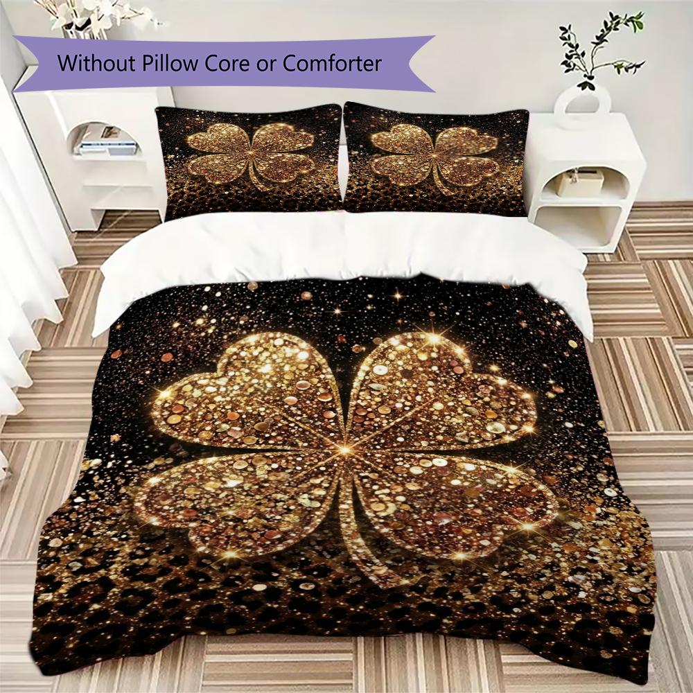 Leaf Pattern Bedding uilt Set uilt Cover Pillowcase Home Decoration Birthday Gift (1 * duvet cover + 2 * pillowcase without core)62
