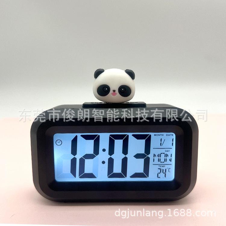 Creative Mini Electronic Clock Backlit Luminous Small Alarm Clock Cartoon Student Clock Smart Clock Holiday Gifts Alarm Clock