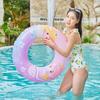 Children Inflatable Toys Hoop Swimming Ring Cartoon Print Pool Party Floating Circle Summer Outdoor Swim Sports Inflatable Props
