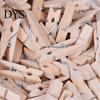 50Pcs Wooden Mini Unpainted Note Photo Clip Peg Clothespin DIY Party Supplies