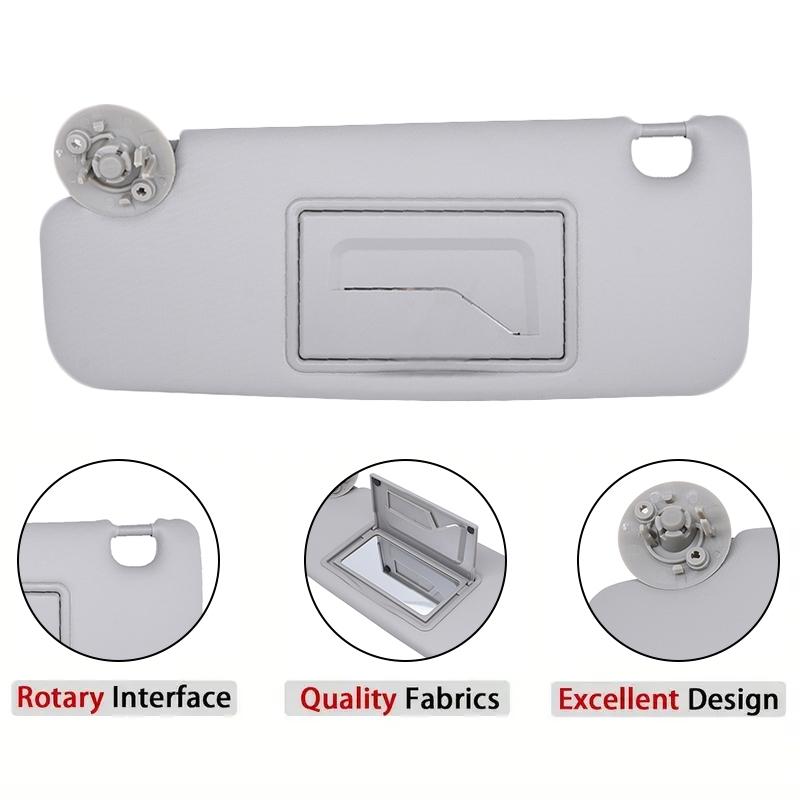 Car Sun Visor For Chevrolet Chevy Sonic 2012- For Spark 2013-2016 Gray Sun Visor With Makeup Mirror