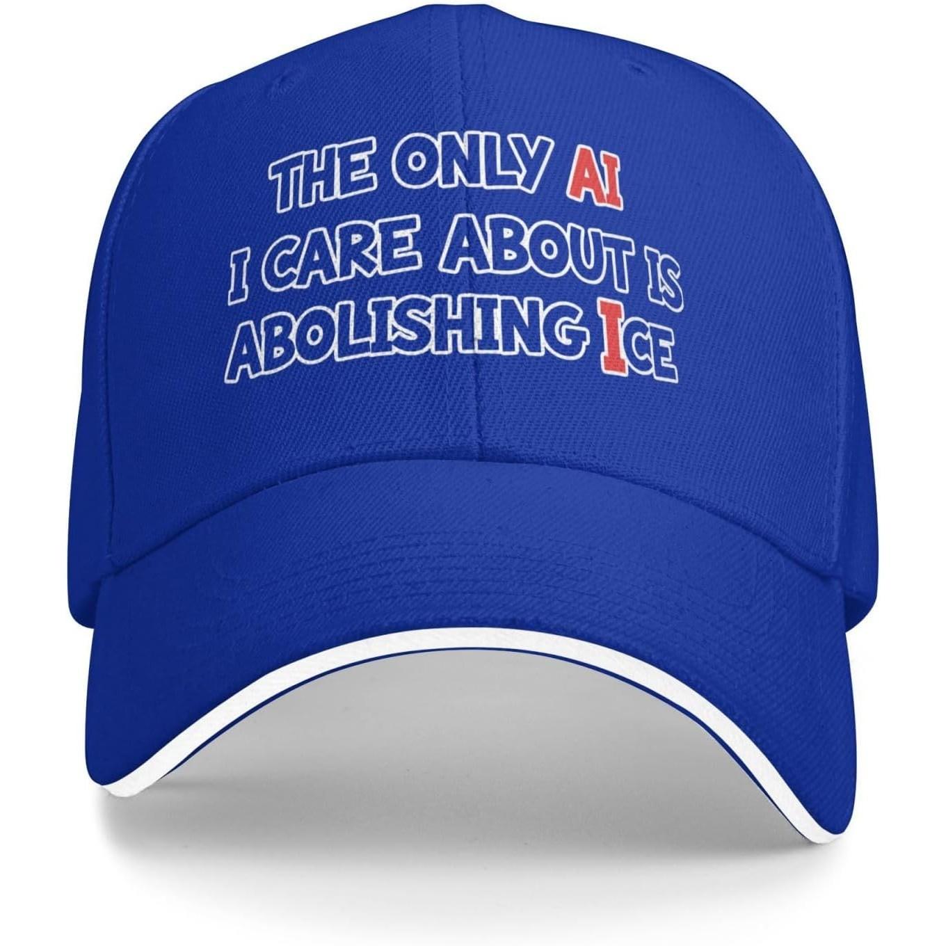 Abolishing ICE Slogan Baseball Cap Polyester Adjustable Political StateUnisext Hat Adjustable