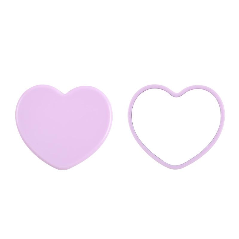 Heart-Shaped Portable Mini Vanity Mirror - HD Makeup Compact
