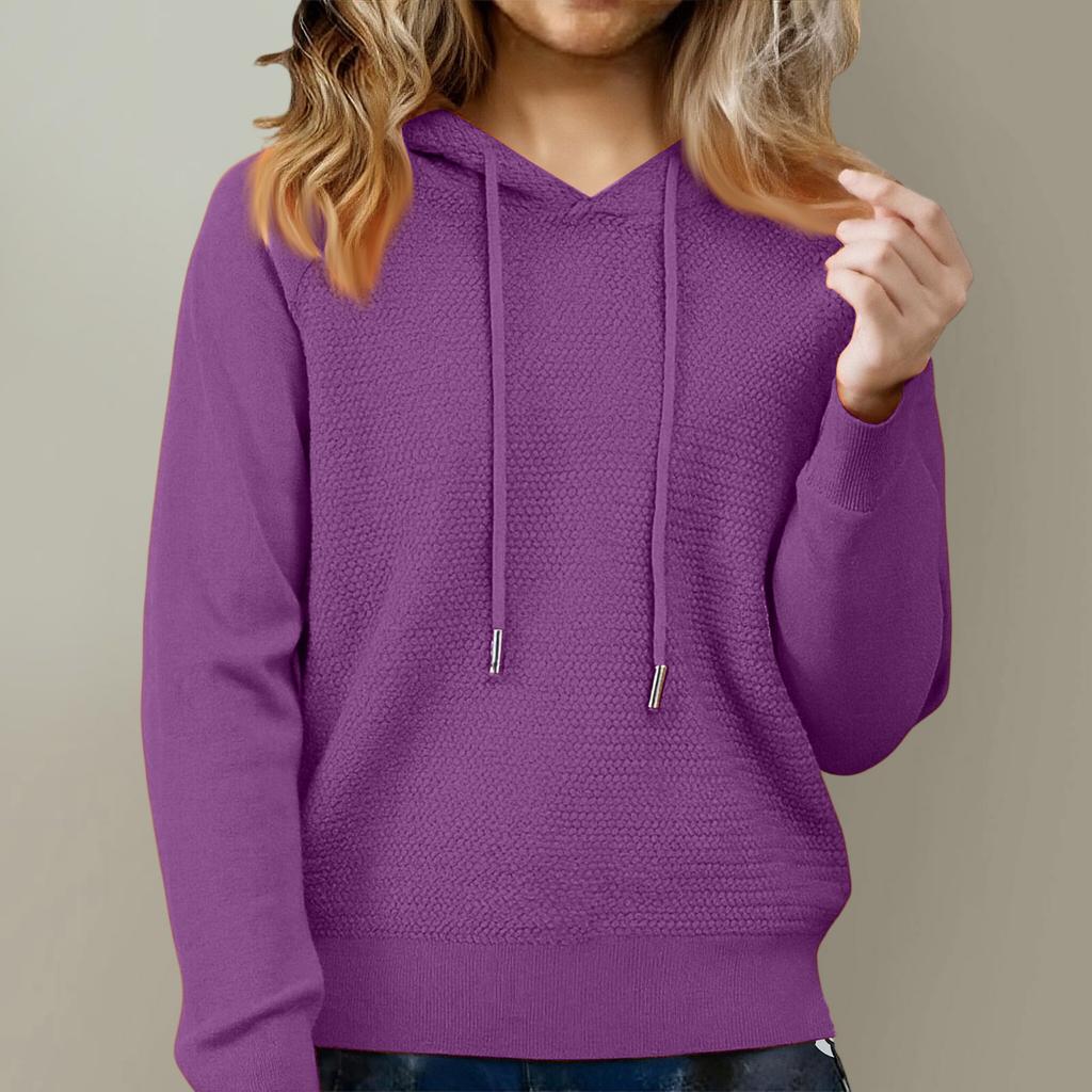 Fashionable Women's Knitted Sweater Lazy Loose Slim Hoodie Sweater