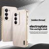 KADEM For Xiaomi Redmi 15 4G (169mm) Case Electroplating Silk Texture PU + TPU Phone Back Cover