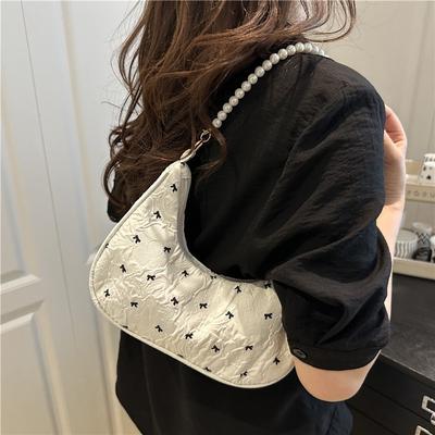Cute Bow Tie Trendy Fashionable and Versatile Single-shoulder Hand-carry Small Work Bag