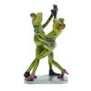 Waltzing Couple Frog Figurine Dancing Drinking Frog Statue Resin Animal Sculpture Home Office Indoor