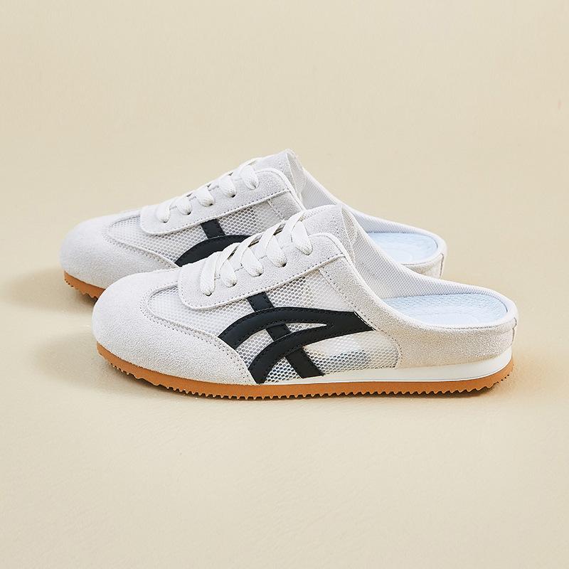 Slippers Women's Summer New Rubber Women's Shoes Mesh Surface Breathable Simple Bag Head Cool Half Drag