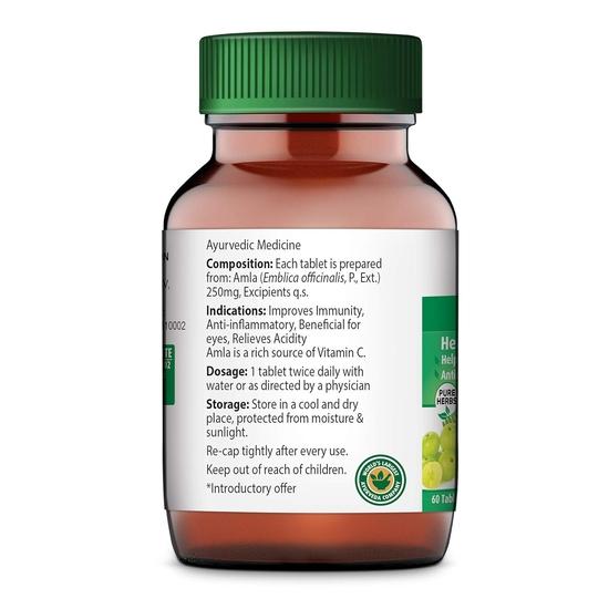 Dabur Amla Tablet - Health Booster | Rich In Antioxidants | Provides Protection Against Infections | Pure Herbs 60 Tabs ( Get 20 Tabs Free)