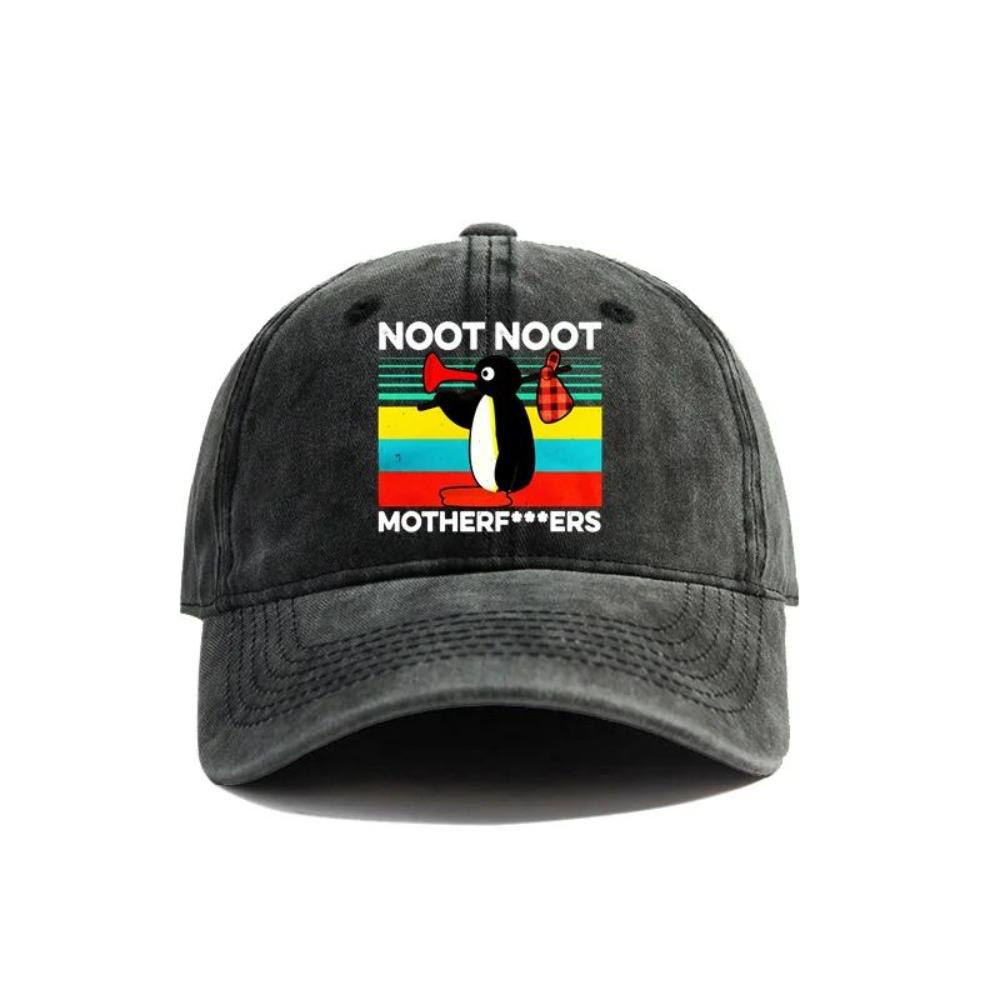 Berretto da Baseball Pinguino Noot Noot Usurato Cool Uomo Donna Pinguino Arrabbiato Cappelli Retro Outdoor Regolabile Regalo Cappello Pinguino Moda