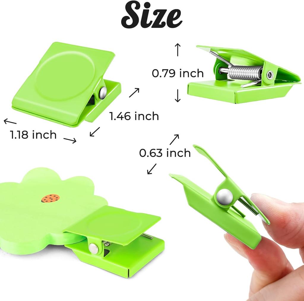 8Pack Fridge Magnet, Magnetic Clips Heavy Duty for Whiteboard, Refrigerator Magnets Decorative Clips, Cute Clip Magnets , Strong Locker Magnets Clips