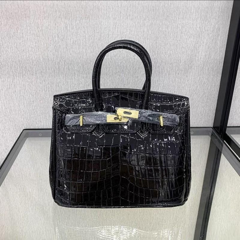 Yijinyuan 2024 Alligator Leather Platinum Bag Handbag Women Shoulder Fashionable Sweet Large-capacity