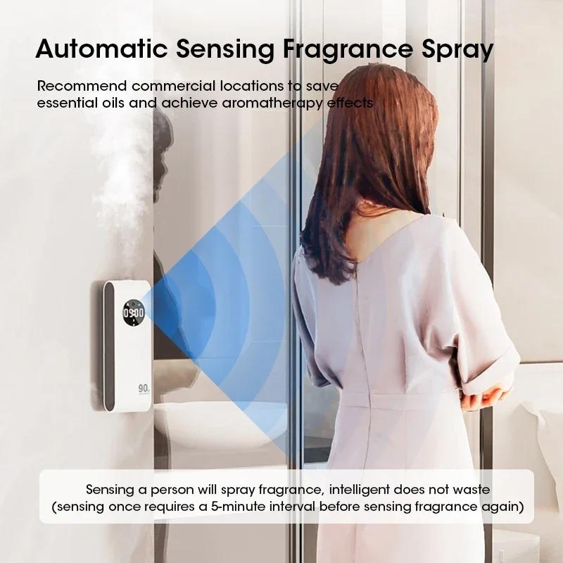 Xiaomi Body Sensor Wall-mounted Aromatherapy Machine Aroma Diffuser With Clock Sensor Light Home Fresh Air Deodorization