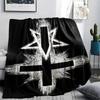 1PC Satan Symbol Print Flannel Blanket, High Quality All Seasons, Home Decor, Warmth and Comfort, Perfect for Christmas Gifts