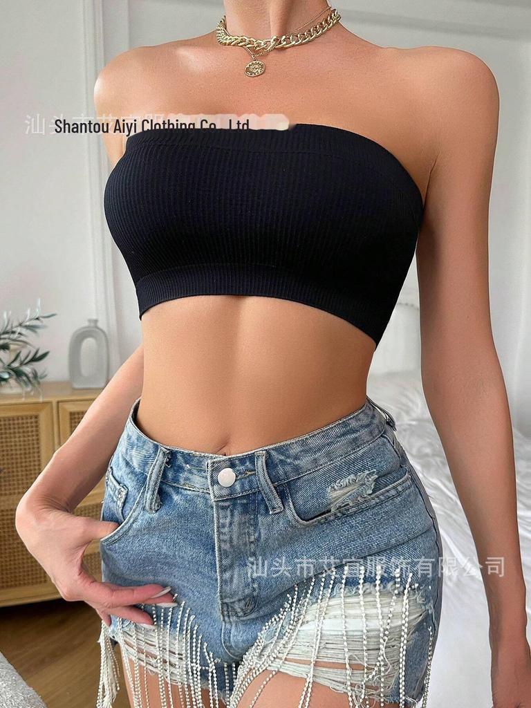 Seamless Breathable Knitted Summer Tube Tops for Women