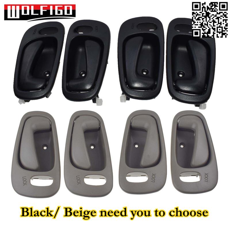 ide Interior Door Handle with Power Lock Hole Left Right 4PCS For Toyota Corolla 1998 1999 2000 2001 2002 69206-02060 New