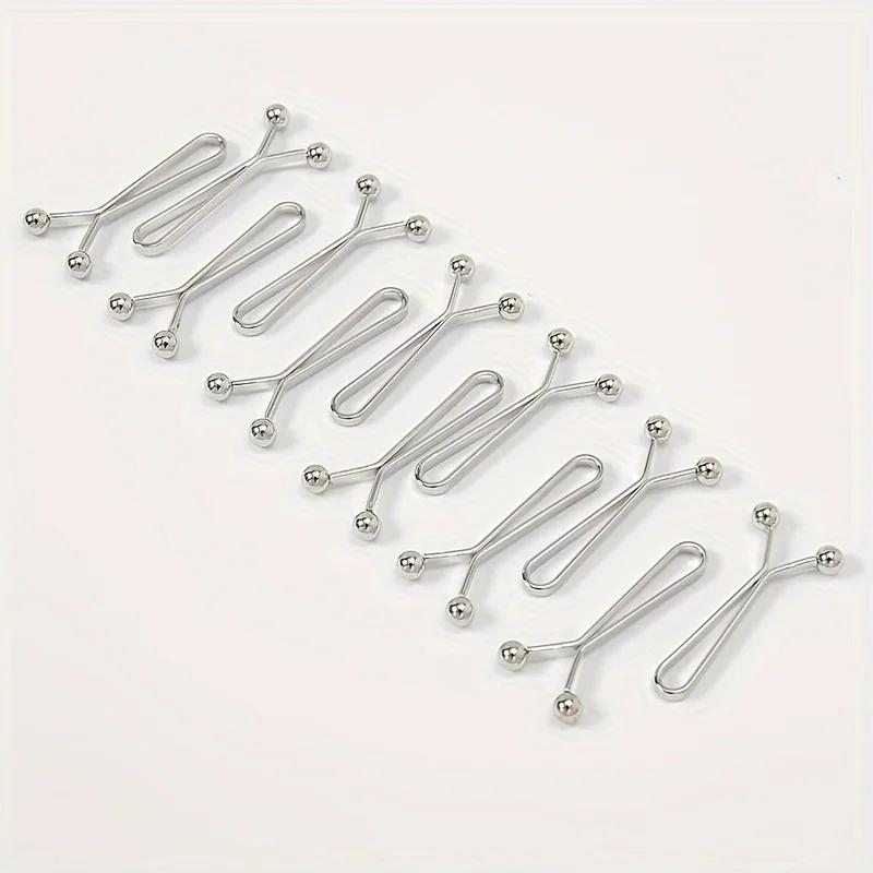 

12 шт. Регулируемые зажимы для шарфа - Многофункциональные зажимы надежно фиксируют хиджаб, рукава одежды, предотвращают скольжение воротника для женщин