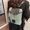 Denim Chain Small Backpack Women's Flip Bucket Bag Travel Backpack