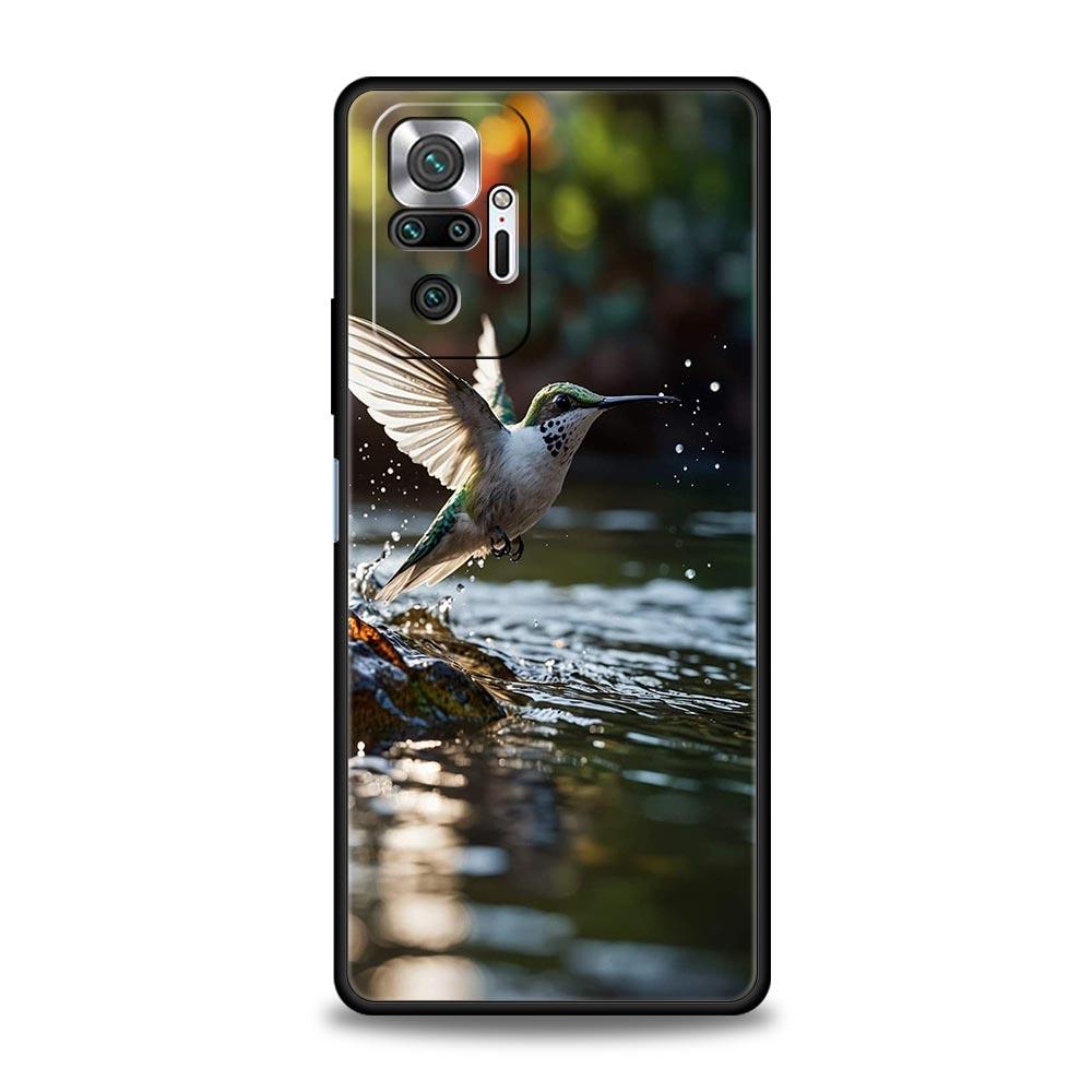 Hummingbird Phone Case For Xiaomi Redmi Note 14 13 5G 10 11 12 Pro Plus 4G 14C 13C 12C 10C Black Cover