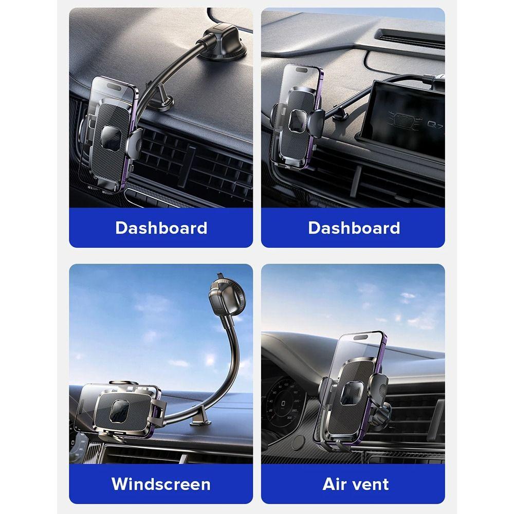 Flexible Car Phone Holder Long Arm Auto Phone Stand Reusable Auto Navigation Bracket  Car Interior